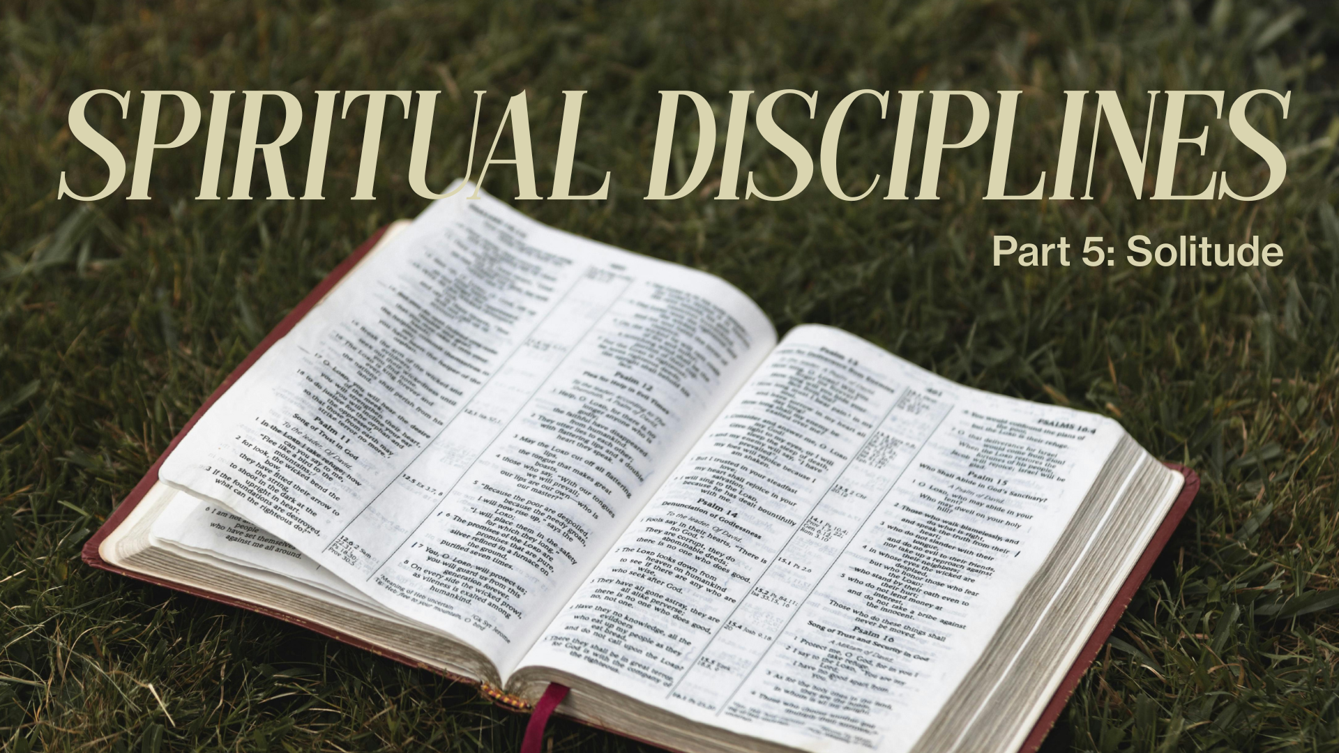 Part 5 Spiritual Disciplines Series Image