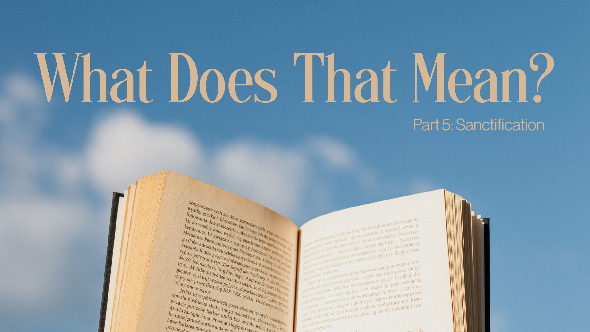 Part 5 Sanctification