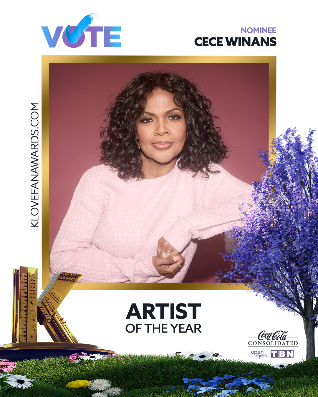 Vote CeCe Winans for Artist of the Year at the 2026 K-LOVE Fan Awards