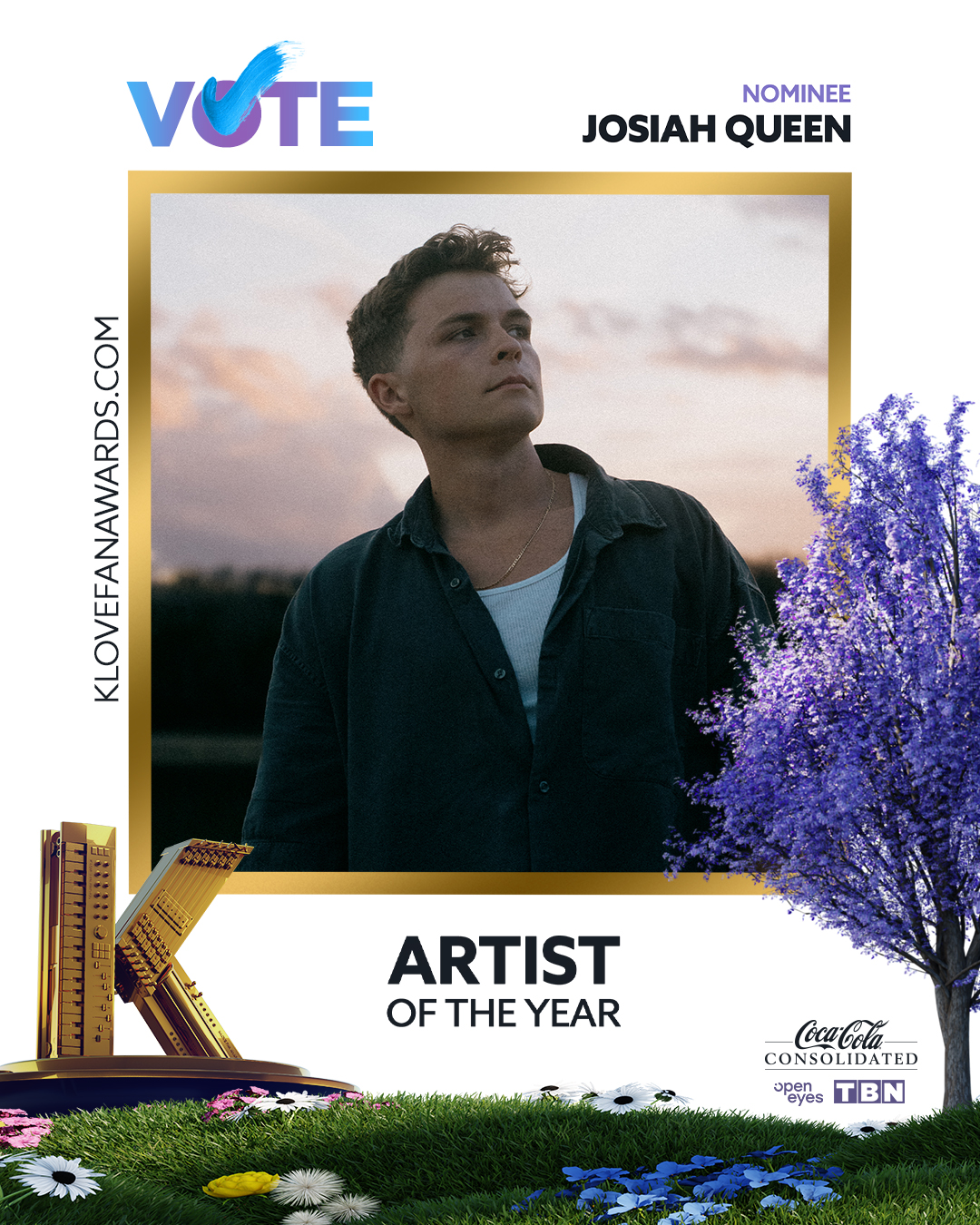 Vote Josiah Queen for Artist of the Year at the 2026 K-LOVE Fan Awards