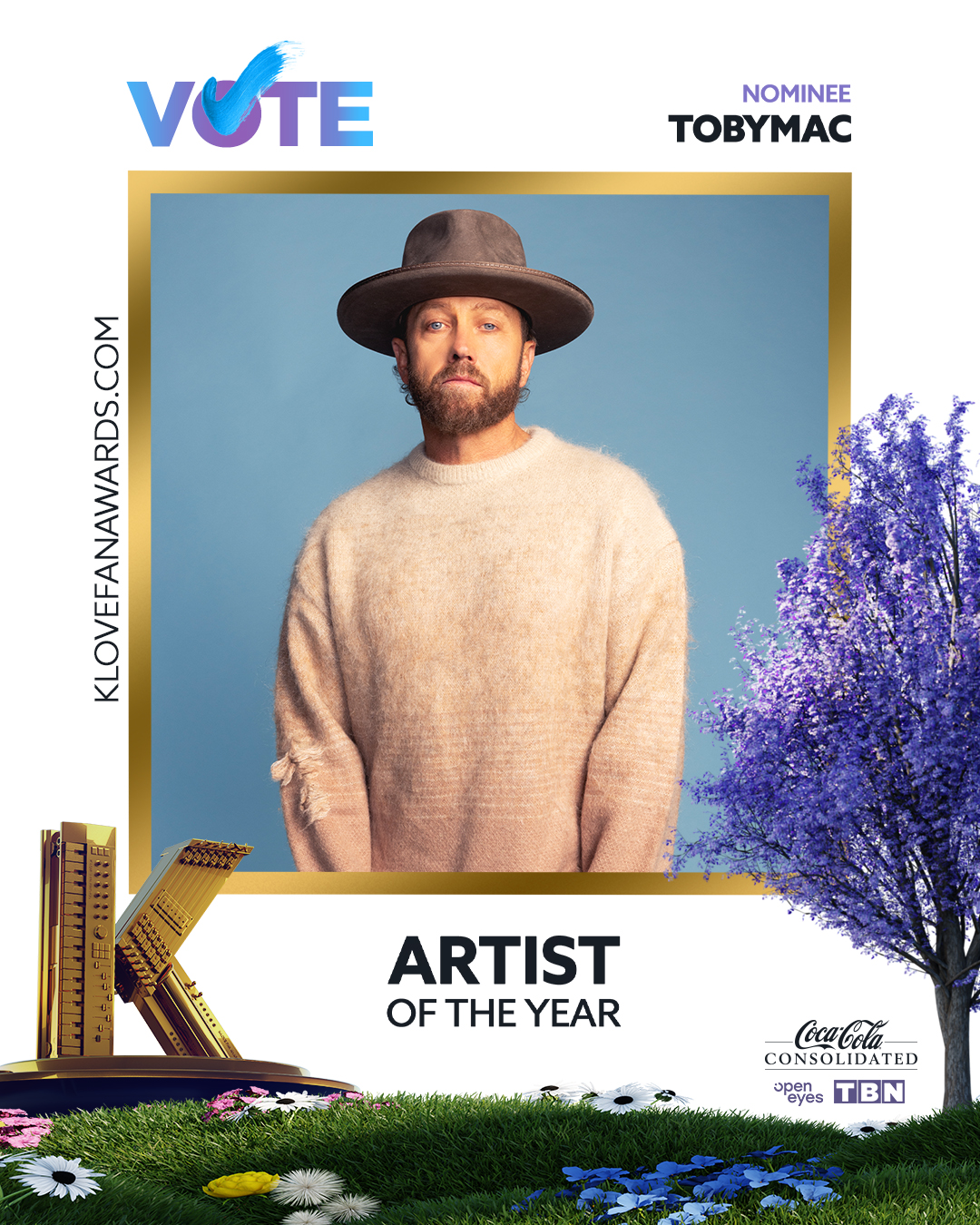 Vote TobyMac for Artist of the Year at the 2026 K-LOVE Fan Awards