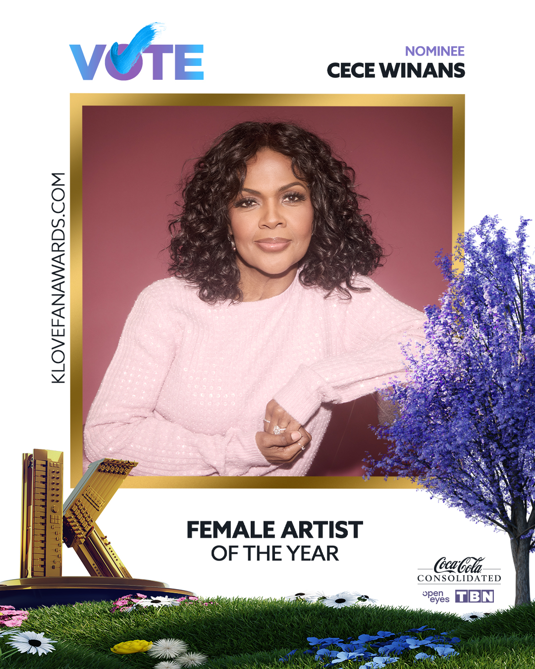 Vote CeCe Winans for Female Artist of the Year in the 2026 K-LOVE Fan Awards