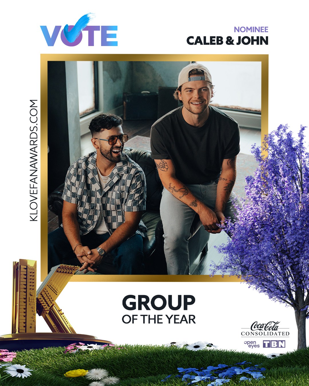 Vote Caleb & John for Group of the Year in the 2026 K-LOVE Fan Awards