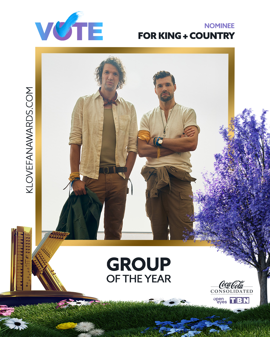 Vote for KING and COUNTRY for Group of the Year at the 2026 K-LOVE Fan Awards