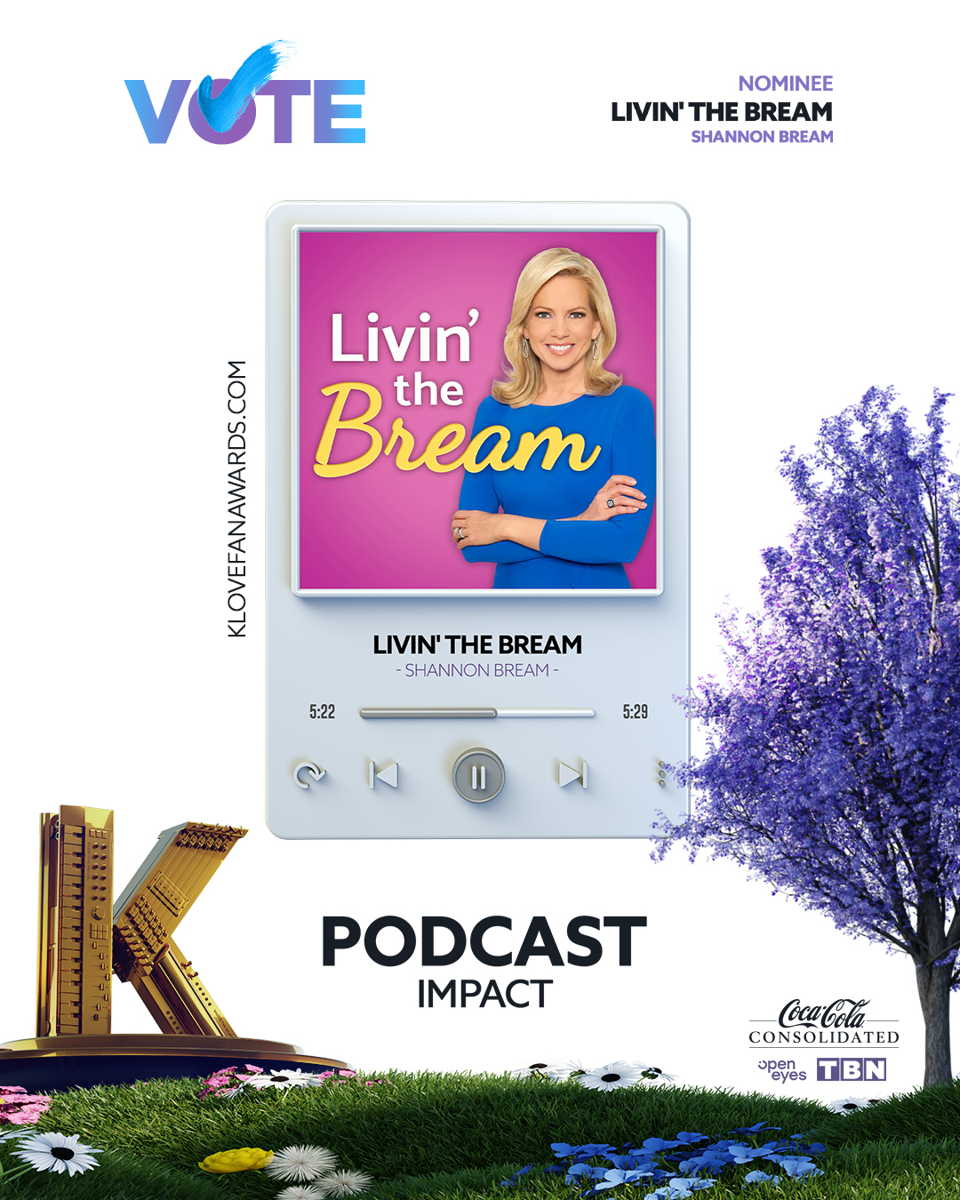 Vote Livin the Bream for Podcast Impact in the 2026 K-LOVE Fan Awards
