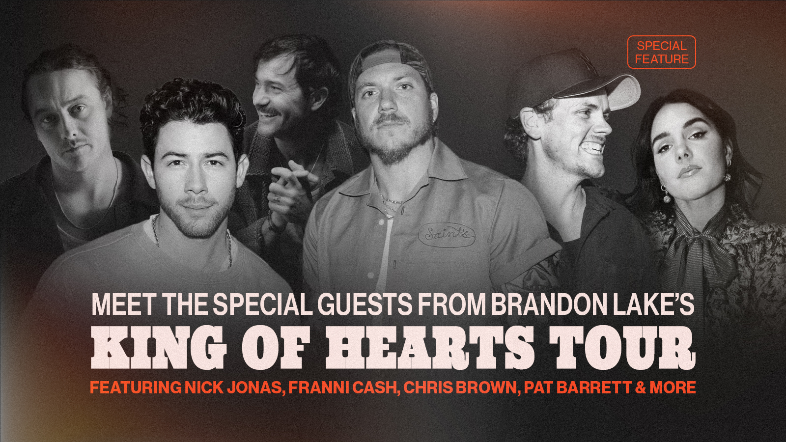 Meet the special guests from Brandon Lake's King of Hearts tour featuring Nick Jonas Franni Cash Chris Brown Pat Barrett and more