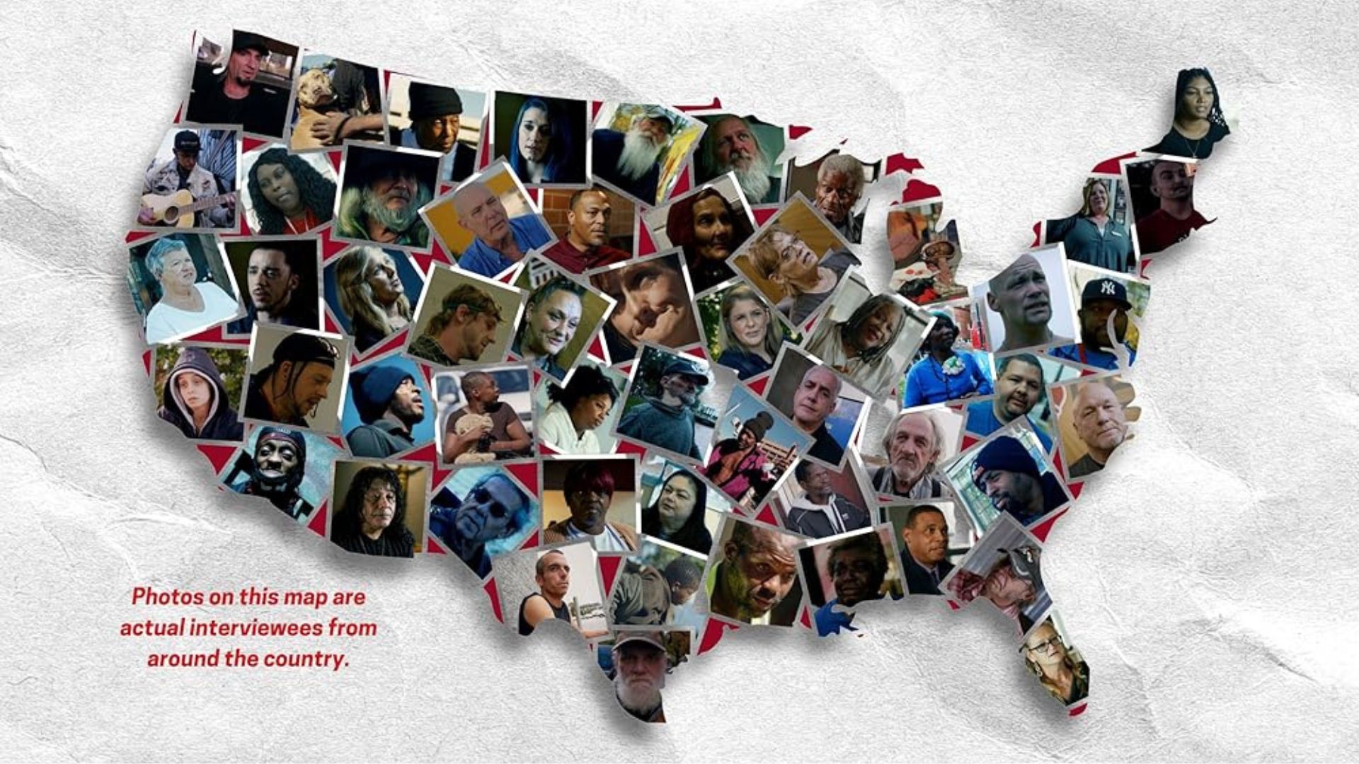 "No Address" Photos of actual interviewees from around the country