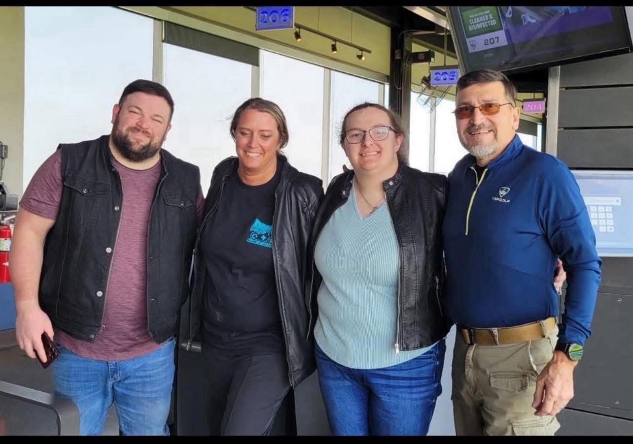 Cody Cortez, Joan Cortez, Courtney Cortez, and Dan Cortez Jr. at Top Golf the day of the accident.