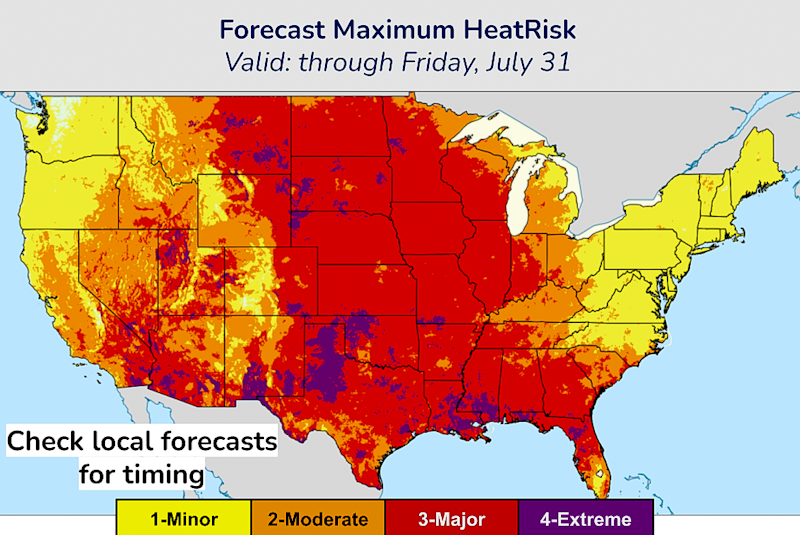 Dangerous Heat Dome Expands Across Much Of The U.S., 100+ Degrees