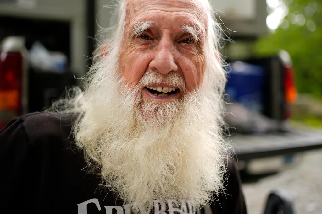 Grey Beard is a fitting trail name for 91-year-old Appalachian Trail hiker Dale Sanders