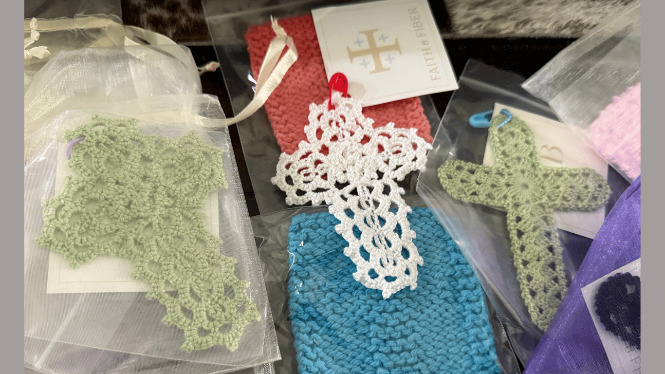 Crocheted Crosses Donated To Be Delivered To Disaster Victims