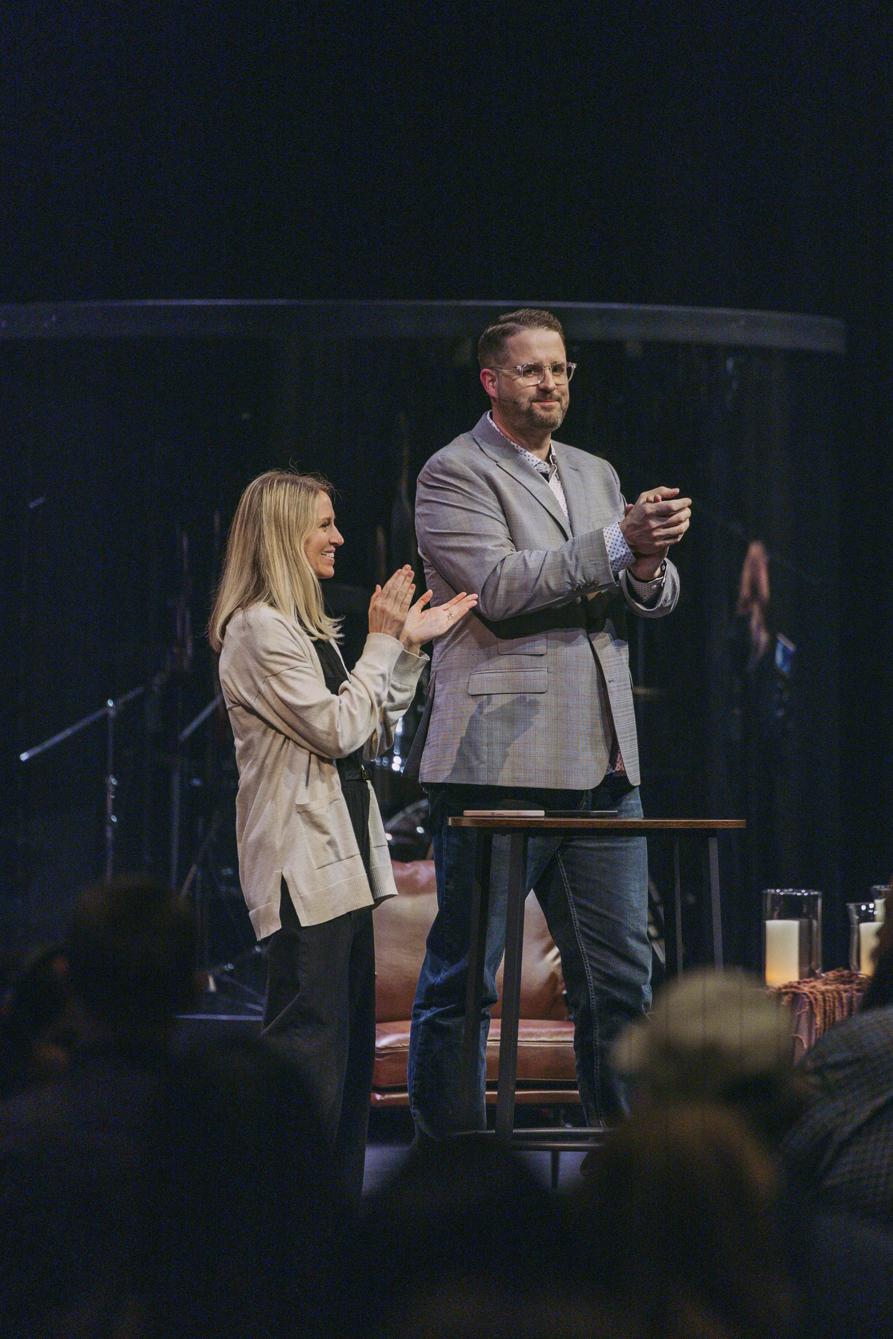 Pastors Stephanie and Mike Burnette On Stage