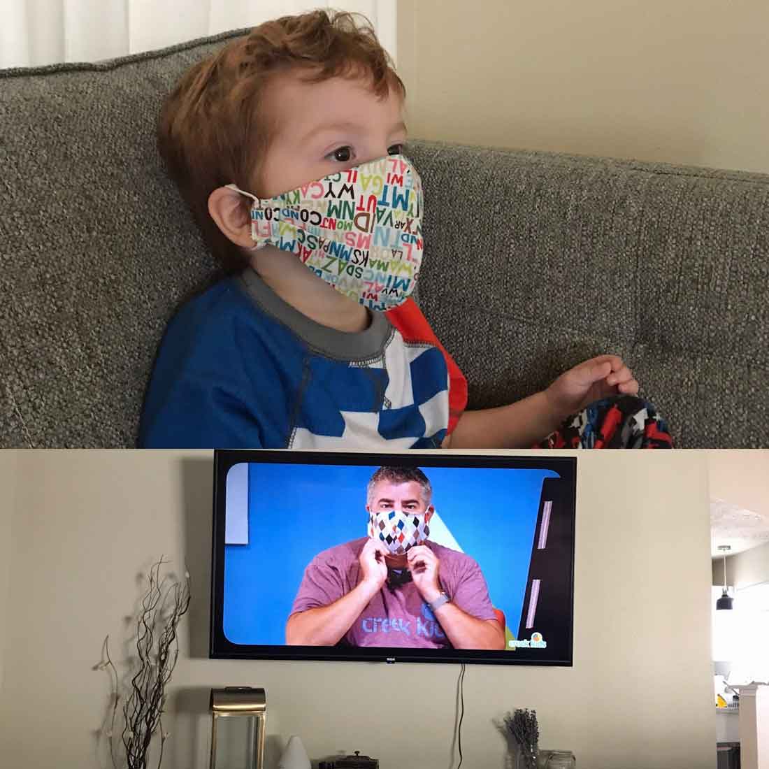 Asher watching “A Beautiful Day” series