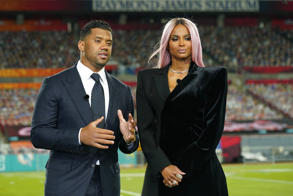 Russell Wilson and his wife Ciara