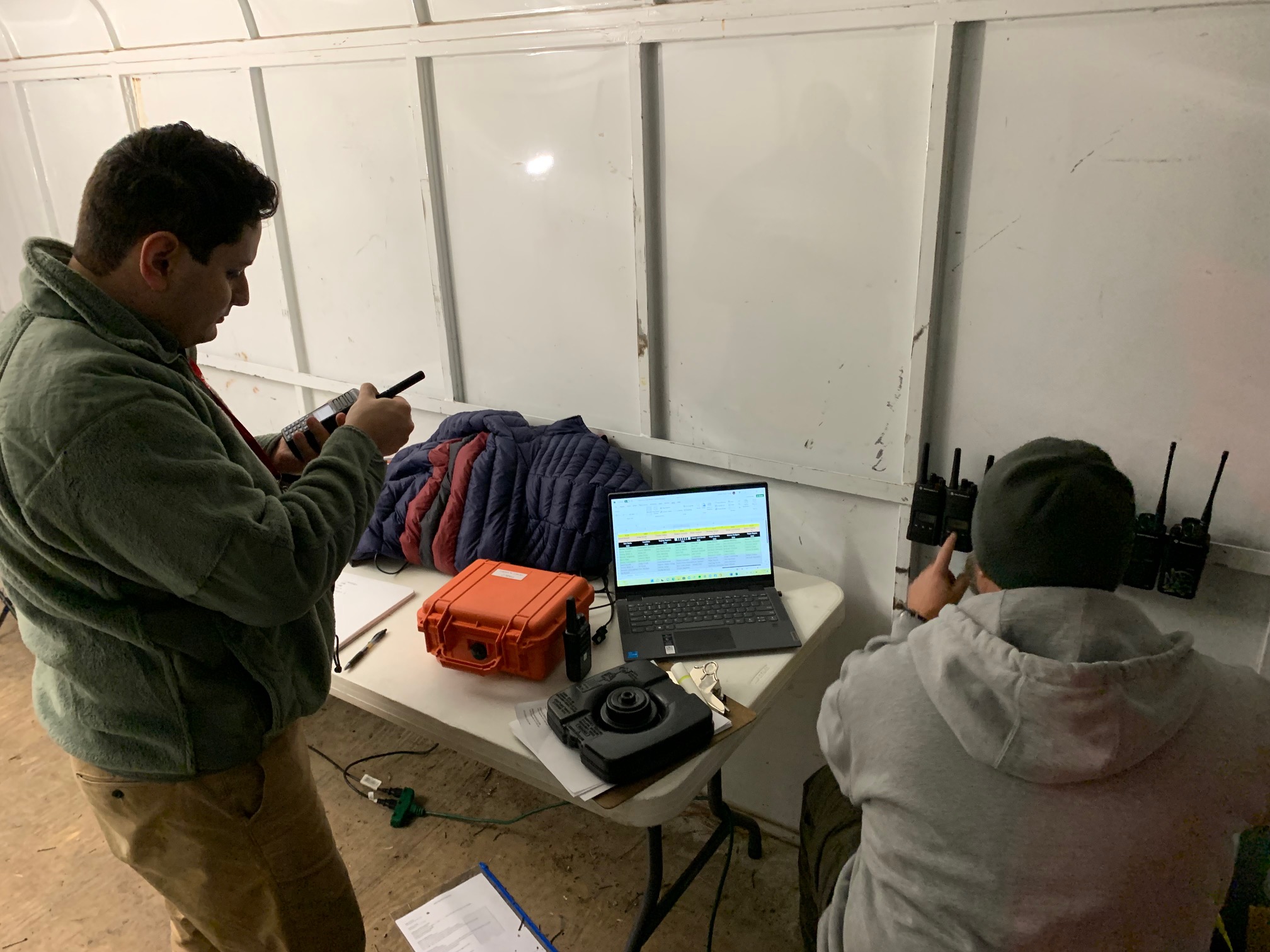 Checking the ops gear