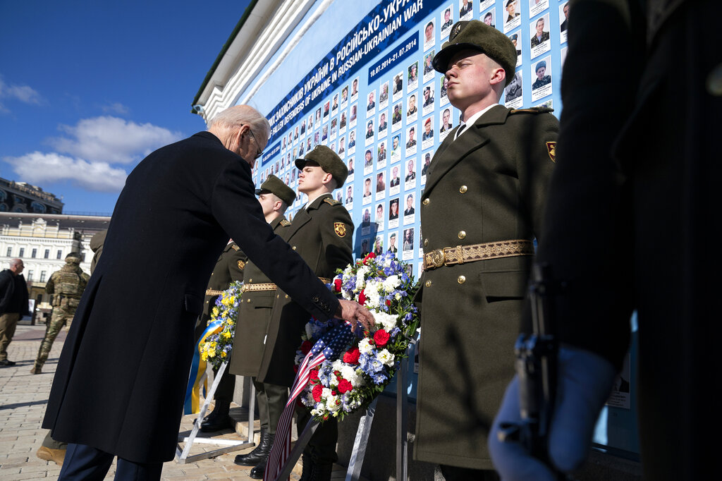 President Biden participates in a wreath laying ceremony