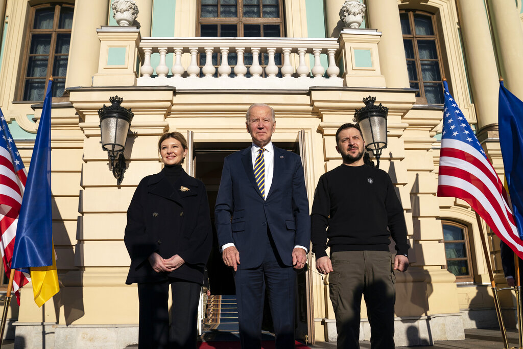 President Biden, Ukrainian President Zelenskyy, and Olena Zelenska