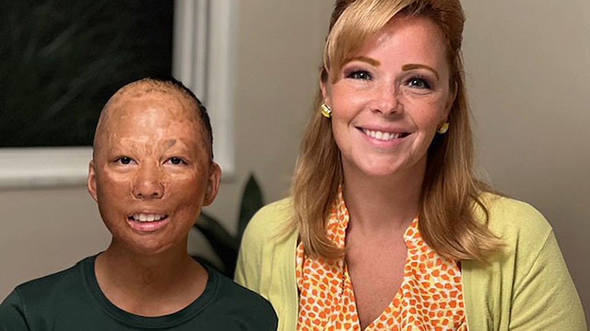 Melissa Brown with her new son, Joey