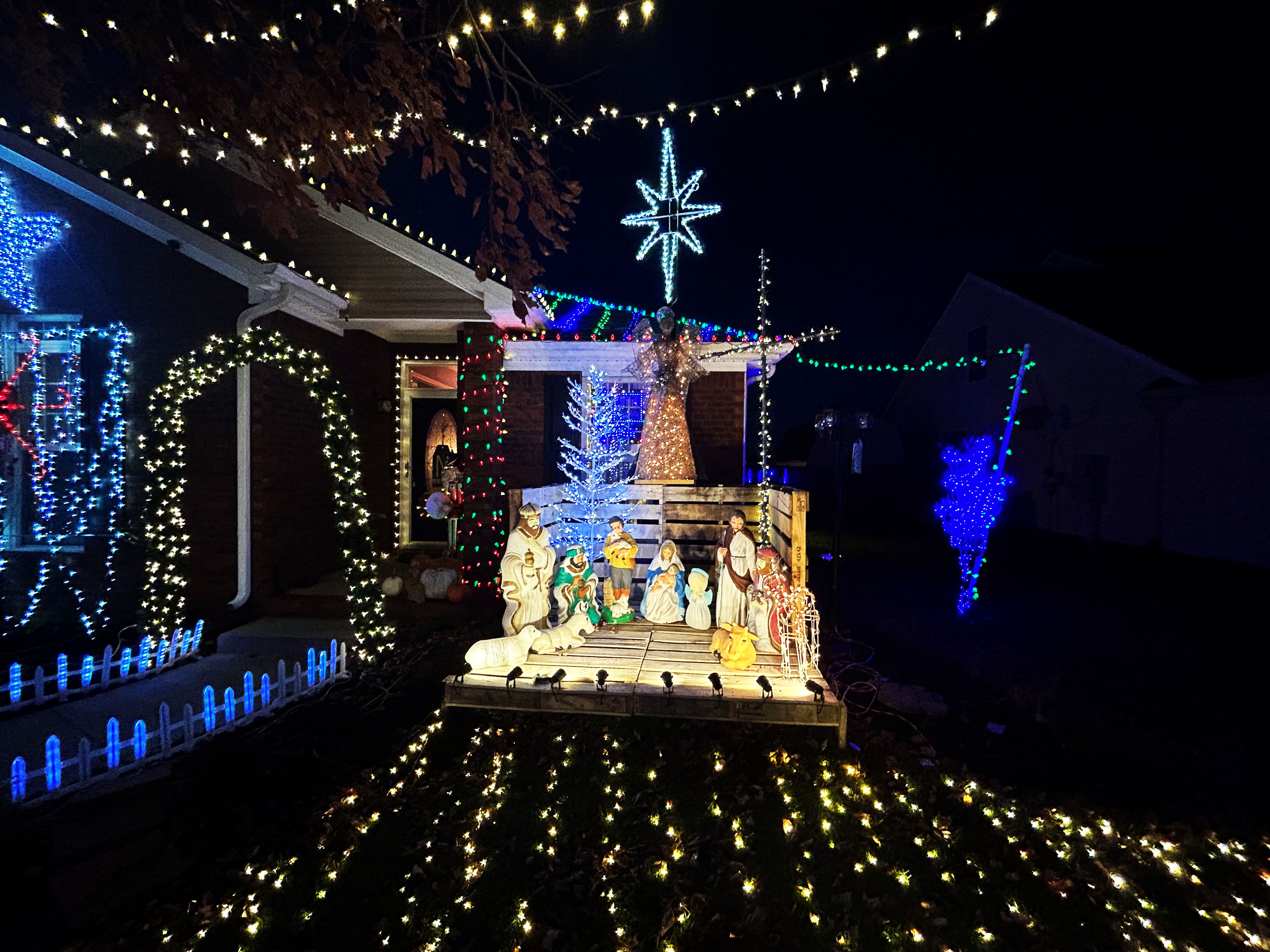 "The first thing we ever did with our light show was put in a manger scene” 