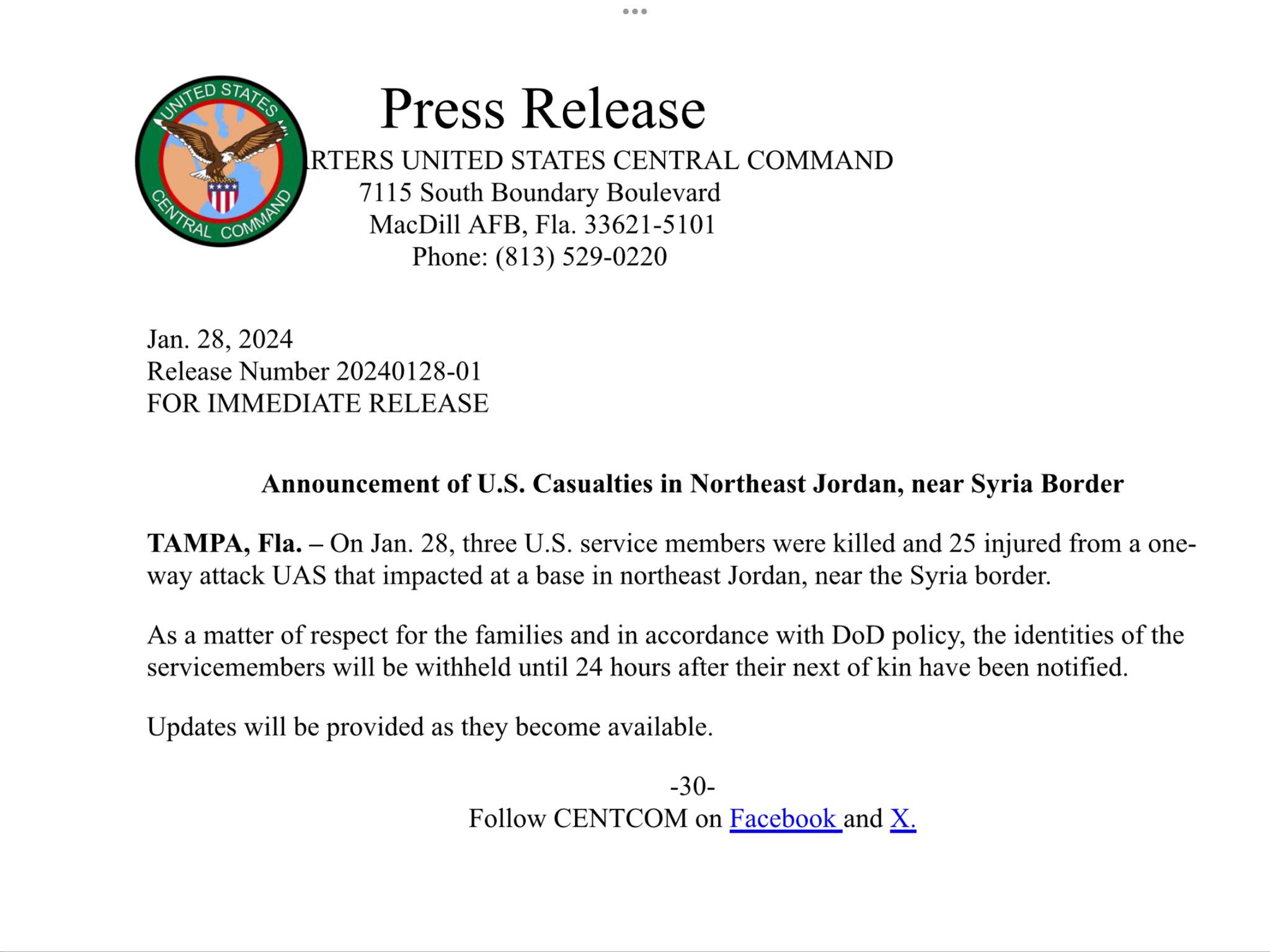 They were the first U.S. fatalities in months of strikes against American forces across the Middle East by Iranian-backed militias